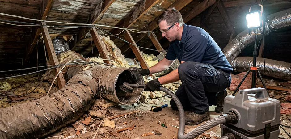 Storm-Damaged Attic Duct Cleaning in Annapolis